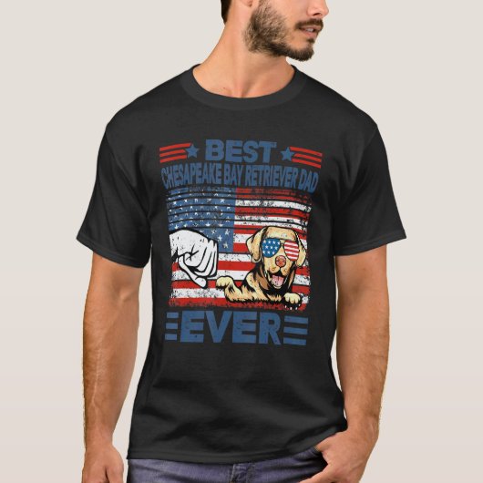 Grappige Beste Chesapeake Bay Retriever Vader Ooit T-shirt (Voorkant)