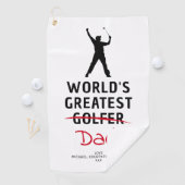 Grappige Beste Golfer Aangepaste Foto Vaderdag Golfhanddoek (Insitu)