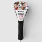 Grappige Beste Golfer Aangepaste Foto Vaderdag Golfheadcover (Voorkant)