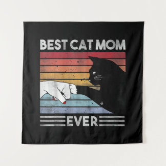 Grappige beste kat mam ooit | Kat Moeder Gift Wandkleed