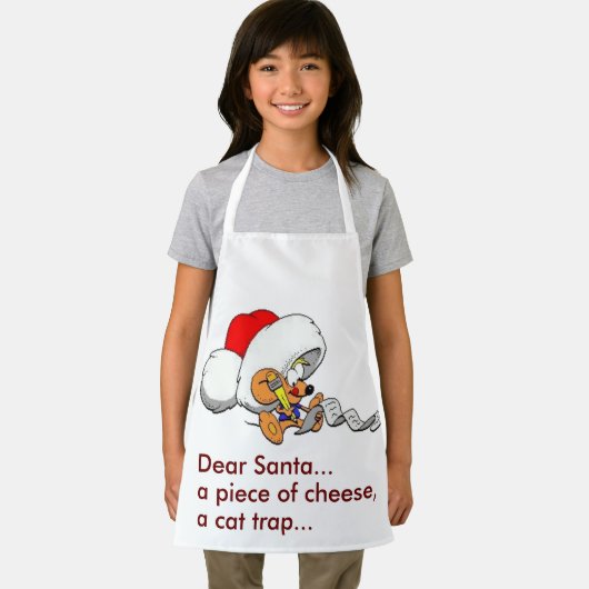 Grappige Beste Kerstman Muis Kerstlijst Klein Schort (Insitu)