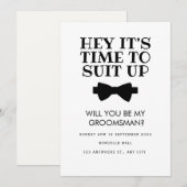 Grappige beste man-aanzoekkaart, groomsman-aanzoek kaart (Voorkant / Achterkant)