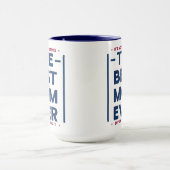 Grappige Beste Moeder Ooit Moderne Citaat Navy Bla Mok (Midden)