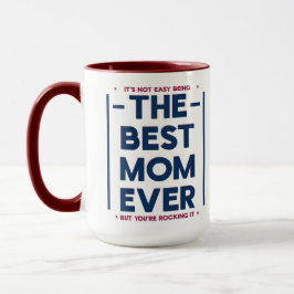 Grappige Beste Moeder Ooit Moderne Navyblauwe Moed Mok