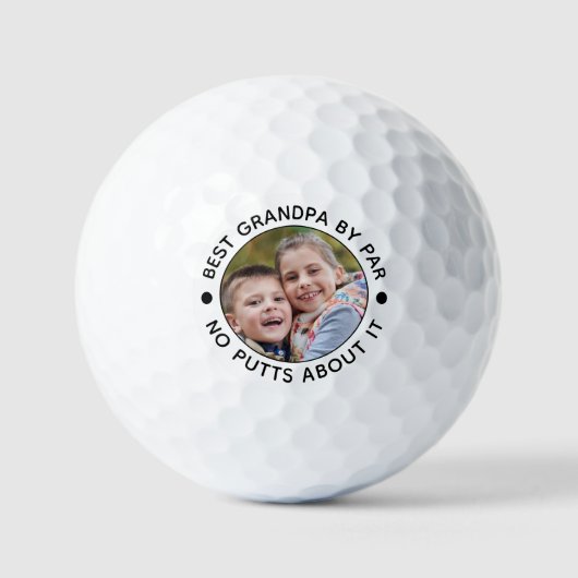 Grappige BESTE OPA DOOR PAR Foto Aangepaste Kleure Golfballen (Voorkant)