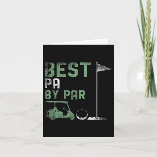Grappige Beste Pa Bij Par Vaderdag Golf Kaart (Voorkant)