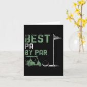 Grappige Beste Pa Bij Par Vaderdag Golf Kaart (Gele Bloem)