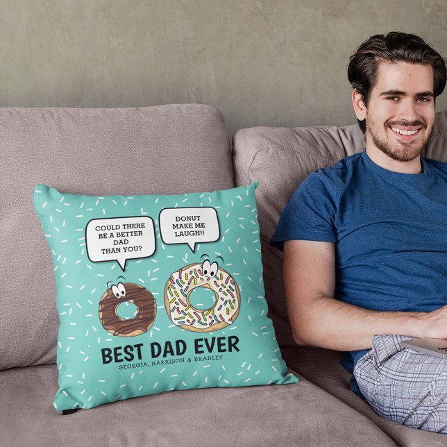 Grappige Beste Papa Aller Tijden Schattige Vaderda Kussen (Creator heeft geüpload)