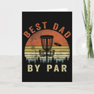 Grappige Beste Papa By Par Disc Golf Vaderdag Mann Kaart