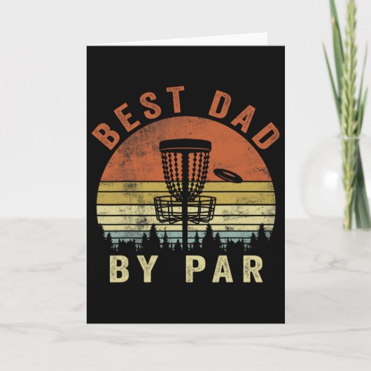 Grappige Beste Papa By Par Disc Golf Vaderdag Mann Kaart (Voorkant)