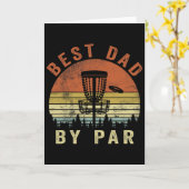 Grappige Beste Papa By Par Disc Golf Vaderdag Mann Kaart (Gele Bloem)