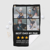 Grappige Beste Papa By Par Foto Golfhanddoek (Insitu)