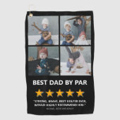 Grappige Beste Papa By Par Foto Golfhanddoek (Voorkant)