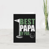 Grappige Beste Papa By Par Vaderdag Golf Dad Groot Kaart (Voorkant)