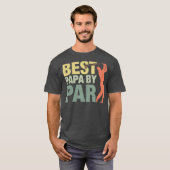Grappige beste papa door par vaders dag golf cadea t-shirt (Voorkant volledig)