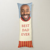 Grappige Beste Papa Ooit Aangepaste Gezichts Foto Lichaamskussen (Achterkant (Verticaal))