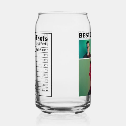 Grappige beste papa ooit foto | Voedingsfeiten Blikvorm Glas (Rechts)