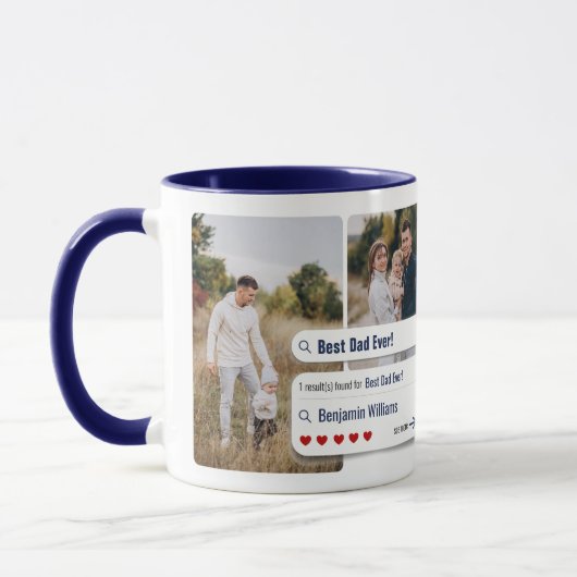 Grappige beste papa ooit foto zoekmachine resultat mok (Links)