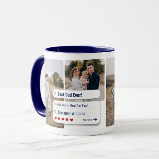 Grappige beste papa ooit foto zoekmachine resultat mok (Voorkant links)