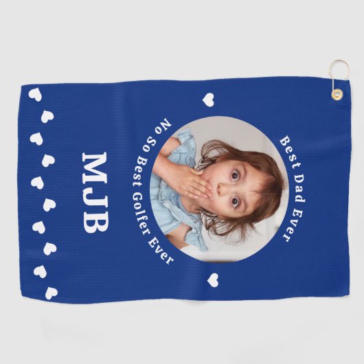 Grappige Beste PAPA ooit gepersonaliseerde Golfer  Golfhanddoek (Horizontaal)