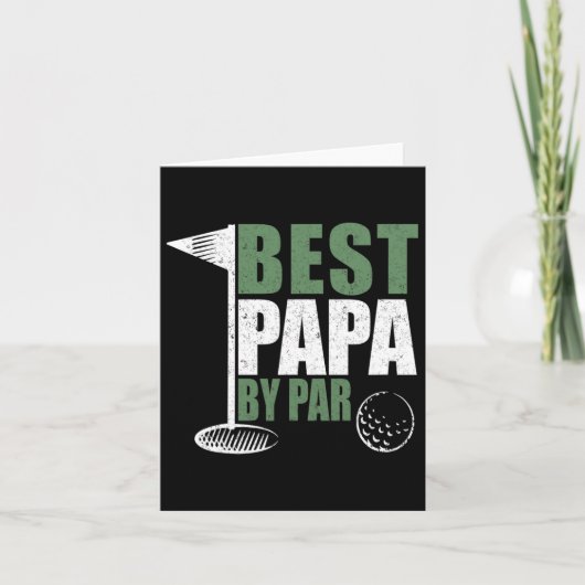 Grappige Beste Papa Par Vaderdag Golf Vader Opa Kaart (Voorkant)