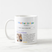 Grappige beste schoonmoeder ooit zoeken & foto koffiemok (Links)