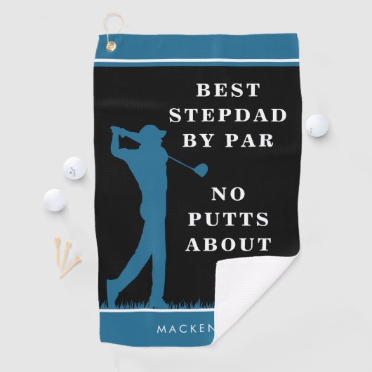Grappige beste stiefvader door par - geen putts ov golfhanddoek (Insitu)