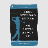 Grappige beste stiefvader door par - geen putts ov golfhanddoek (Voorkant)