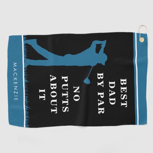 Grappige beste vader door par - geen putts over he golfhanddoek (Horizontaal)