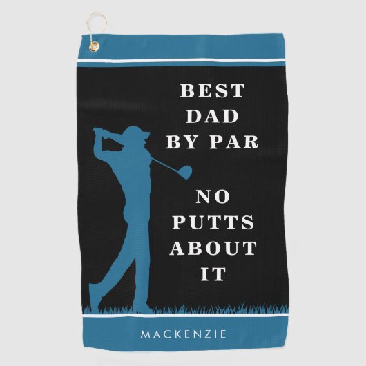 Grappige beste vader door par - geen putts over he golfhanddoek (Voorkant)