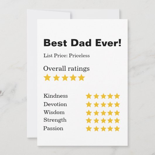 Grappige beste vader ooit Vaderdag gepersonaliseer Kaart (Voorkant)