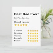 Grappige beste vader ooit Vaderdag gepersonaliseer Kaart (Staand voorkant)