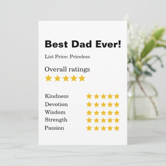 Grappige beste vader ooit Vaderdag gepersonaliseer Kaart (Staand voorkant)