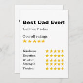 Grappige beste vader ooit Vaderdag gepersonaliseer Kaart (Voorkant / Achterkant)