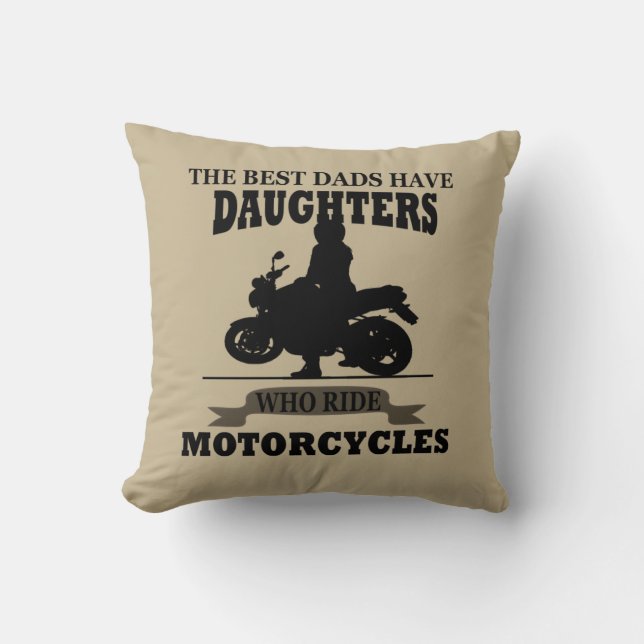 Grappige beste vaders dochter rijdt motor kussen (Voorkant)