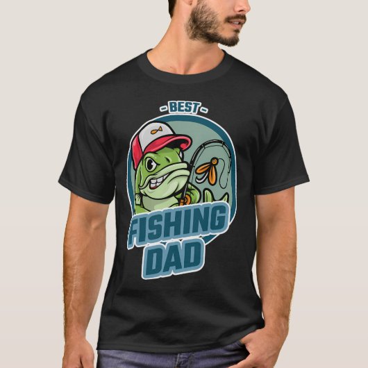 Grappige Beste Visser Vader T-shirt (Voorkant)