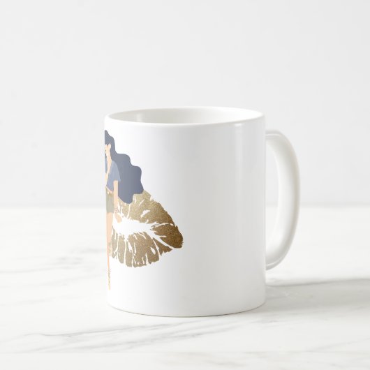 Grappige Beste Vriend(in) SLECHTE INVLOED Caricatu Koffiemok (Voorkant rechts)