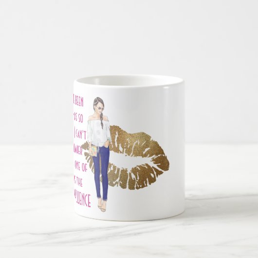 Grappige Beste Vriend Slechte Invloed Caricatuur C Koffiemok (Center)