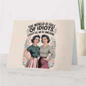 Grappige Beste Vriend Zorgzaam Humor Vrouwen Verja Kaart (Voorkant)