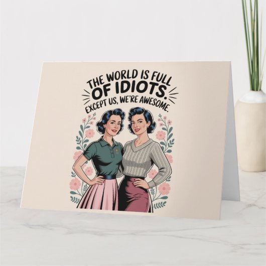 Grappige Beste Vriend Zorgzaam Humor Vrouwen Verja Kaart (Voorkant)