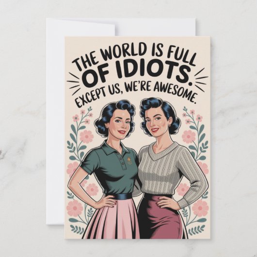 Grappige Beste Vriend Zorgzaam Humor Vrouwen Verja Kaart (Voorkant)