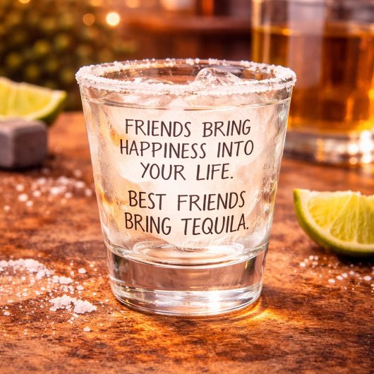 Grappige Beste Vrienden Brengen Tequila Shot Glas