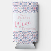 Grappige beste vrienden meisjes reis seltzer blikjeskoeler (Achterkant)