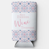 Grappige beste vrienden meisjes reis seltzer blikjeskoeler (Voorkant)