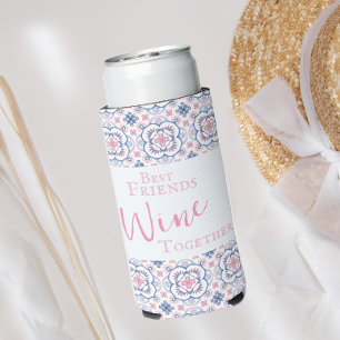 Grappige beste vrienden meisjes reis seltzer blikjeskoeler