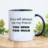 Grappige beste vrienden voor altijd moderne citaat mok