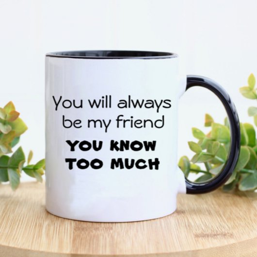 Grappige beste vrienden voor altijd moderne citaat mok