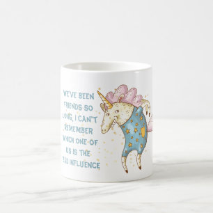 Grappige beste vriendin SLECHTE INVLOED Eenhoorn B Koffiemok