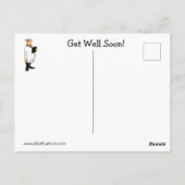 Grappige beterschap humor ansichtkaart briefkaart (Achterkant)