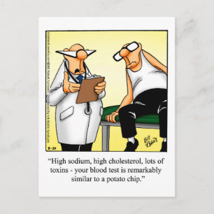 Grappige beterschap humor ansichtkaart briefkaart